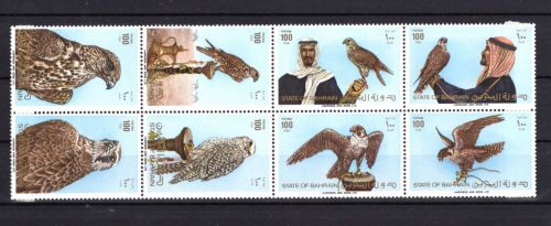 Bahrain MiNr. 298-305 Vögel Falken - Zusammendruck, postfrisch Tiere