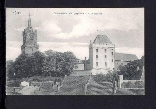 AK Cleve (Kleve), Niederrhein 1908 Schwanenturm u. Spiegelturm