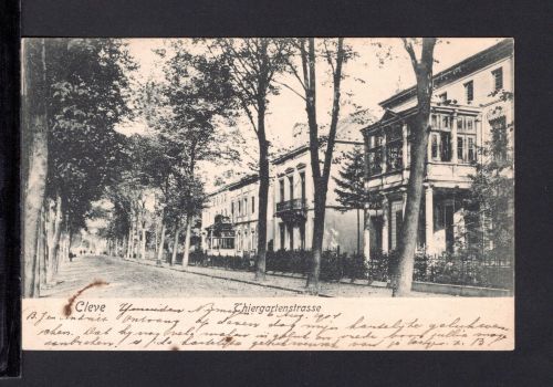 AK Cleve (Kleve), Niederrhein 1906 Thiergartenstrasse