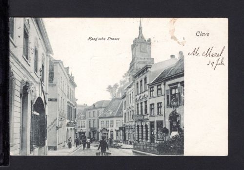 AK Cleve (Kleve), Niederrhein 1904 Haag´sche Strasse, Einhorn Apotheke