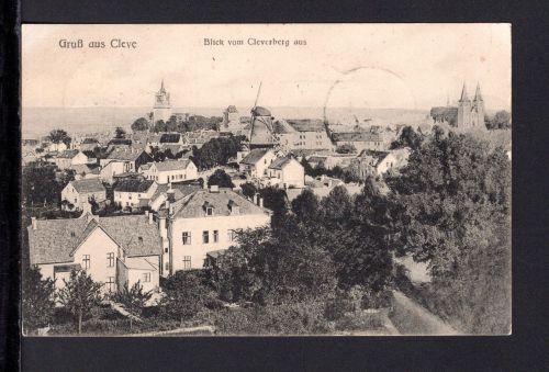 AK Cleve (Kleve) Niederrhein 1907 Totalansicht vom Cleverberg aus