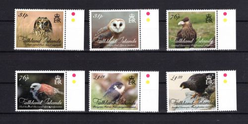Falkland Inseln MiNr. 1296-1301 Greifvögel Eulen 2016 postfrisch Tiere