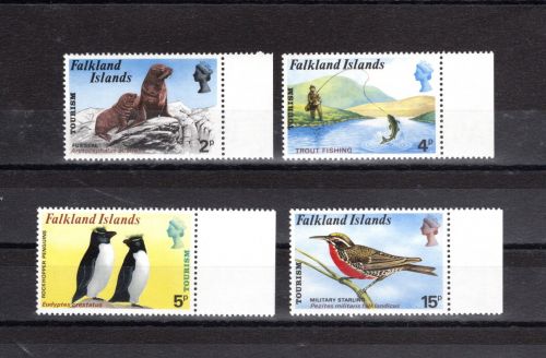Falkland Inseln MiNr. 222-25 Robben Fisch Pinguine Vögel postfrisch Tiere