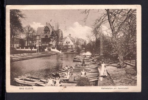 AK Cleve (Kleve) NRW 1920 Kahnstation am Karmisdahl