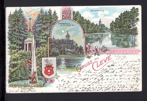 AK Cleve (Kleve) NRW 1903 Amphietheater, Schwanenburg