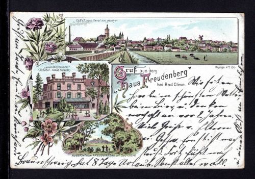 AK Cleve (Kleve) NRW 1898 Haus Freudenberg Inh. Franz Thunert