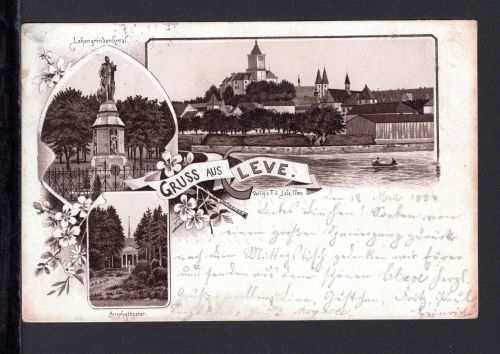 AK Cleve (Kleve) NRW 1894 Lohengrin Denkmal, Schwanenburg, Amphietheater