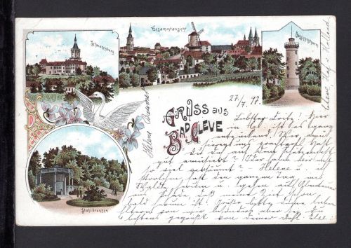 AK Cleve (Kleve) NRW 1897 Gesamtansicht, Stahlbrunnen, Aussichtsturm