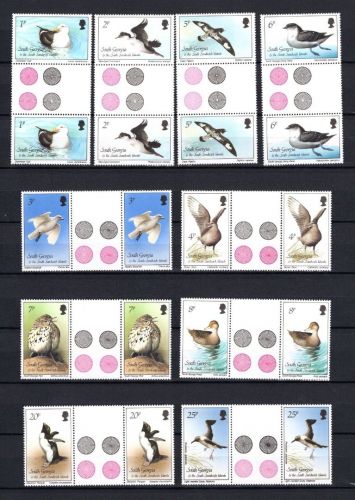 Süd-Georgien MiNr. 150-164 Vögel Satz mit Zwischenstegen postfrisch Tiere