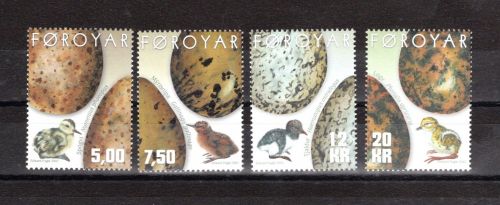 Färöer MiNr. 427-430 Vogeleier mit Küken 2002, Satz postfrisch Tiere