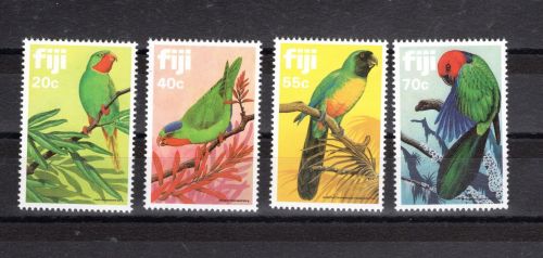 Fidschi Inseln MiNr. 475-478 Papageien Aras, Satz postfrisch Tiere