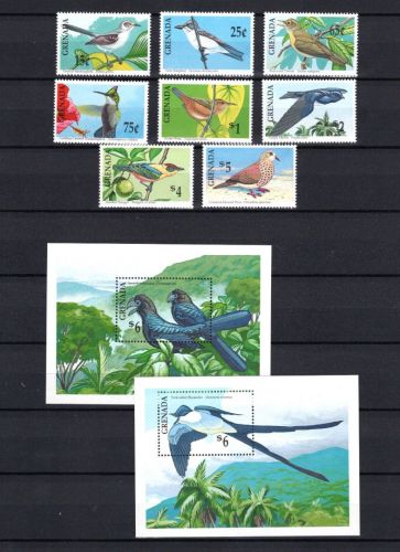 Grenada MiNr. 2167-2174 mit Block 257-258 Vögel postfrisch Tiere