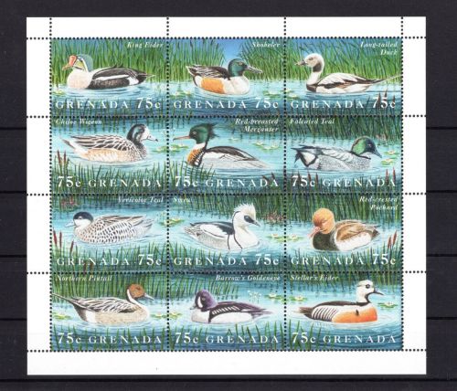 Grenada MiNr. 2876-2887 Kleinbogen Entenarten postfrisch Tiere