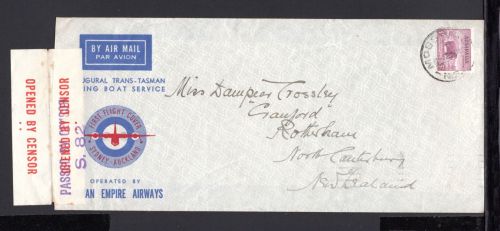 Australien Erstflugbeleg Australien-Neuseeland vom 2.05.2040