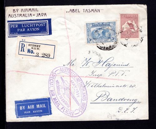 Australien Erstflugbeleg Australien-Batavia-Holland 22. Mai 1931