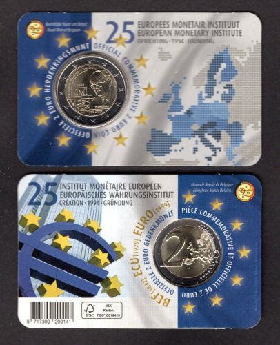 Belgien 2019 2 € Coincard Währungsinstitut flämisch/ englisch BU