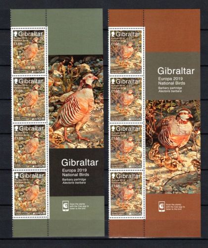 Gibraltar MiNr. 4x1896-97 + Block 138 Vögel CEPT/Europa postfrisch Tiere