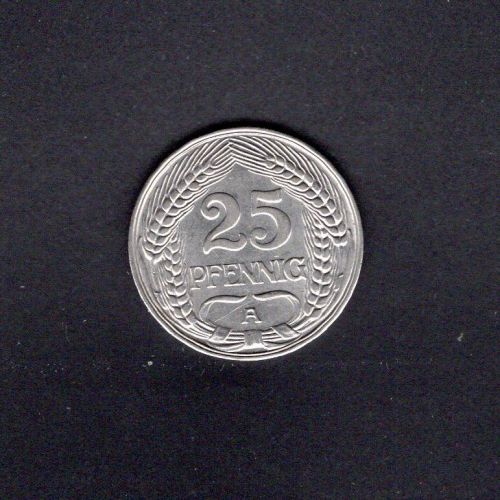 Kaiserreich 1911 A 25 Pfennig ss-vz