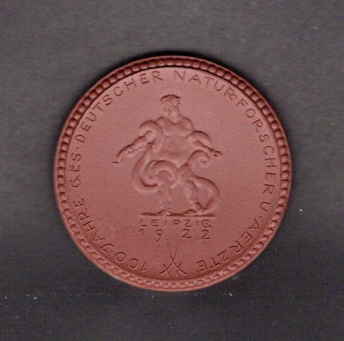 Medaille 1922 Ges. dt. Naturforscher u. Ärzte, F. Kohl-Leipzig, Steingut