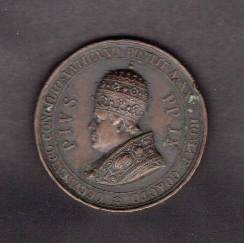 Vatikan Medaille Papst Pius IX., Bronze