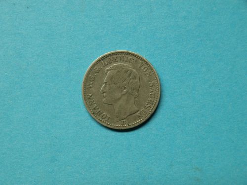 Sachsen 1869 1/6 Taler Johann V.