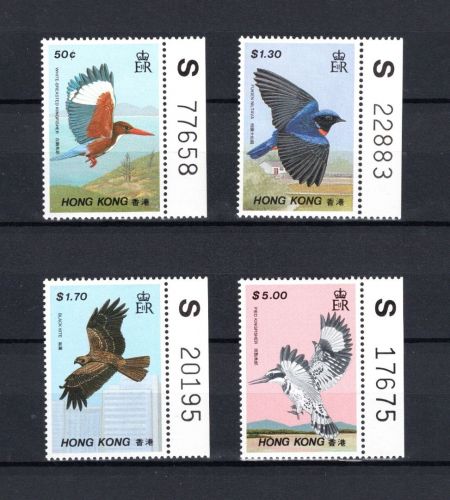 HongKong MiNr. 536-539 Heimische Vögel, Satz postfrisch Tiere