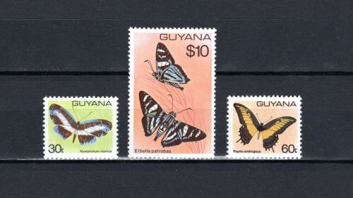 Guyana MiNr. 573-575 Insekten und Schmetterlinge, Satz postfrisch Tiere