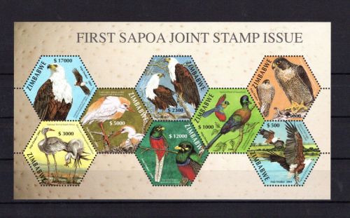 Simbabwe Gemeinschaftsausgabe MiNr. Block 13 Vögel 2004 postfrisch Tiere