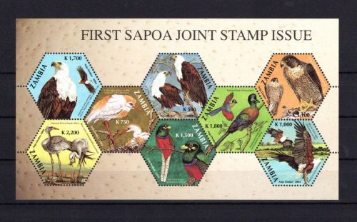 Sambia Gemeinschaftsausgabe MiNr. Block 110 Vögel 2004 postfrisch Tiere
