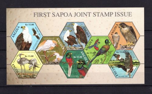 Angola Gemeinschaftsausgabe MiNr. Block 1 Vögel 2004 postfrisch Tiere