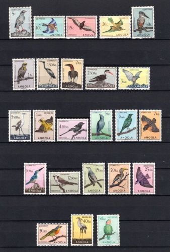 Angola MiNr. 339-362 Heimische Vogelarten, Satz postfrisch Tiere