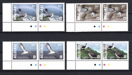 Cook Inseln Aitutaki MiNr. 962-65 Seevögel Satz ER-Paare postfrisch Tiere