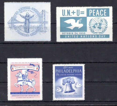 UNO Propaganda Marken postfrisch 1942 - 1950