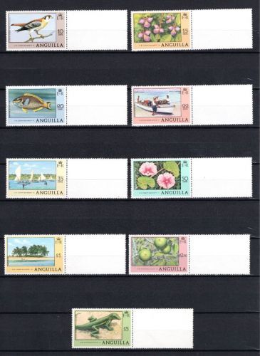 Anguilla MiNr. 300-308 Fauna Flora Vogel Fisch Eidechse postfrisch Tiere