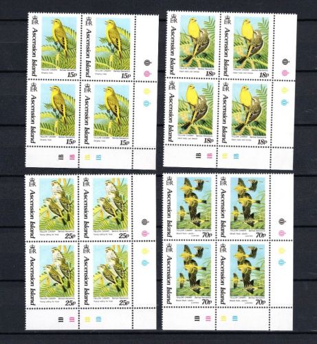 Ascension MiNr. 598-601 Vogel Goldkehlchen als ER-Vbl. postfrisch Tiere