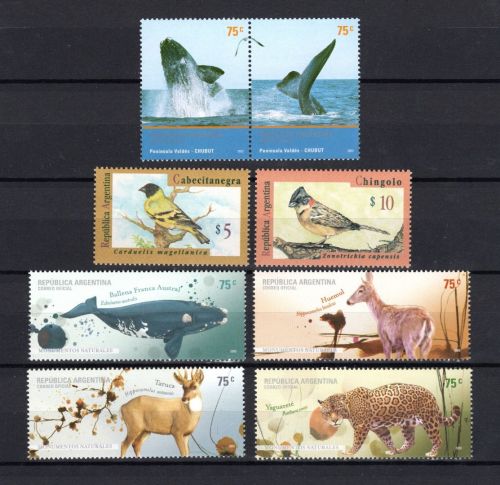 Argentinien MiNr. 2241ff Gefährdete Tiere, 3 Ausgaben postfrisch Tiere