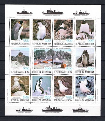 Argentinien MiNr. Zusammendruck-Kleinbogen Pinguine 1987 postfrisch Tiere
