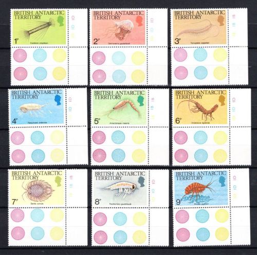 Brit. Terr. Ind. Ozean MiNr. 108-123 Meerstiere, Satz postfrisch Tiere