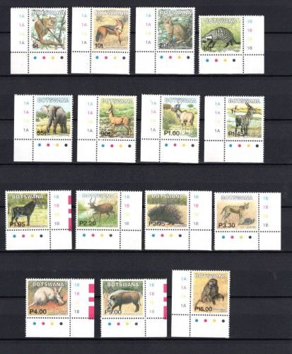 Botswana MiNr. 746-761 Triere der Savanne, ohne 749 postfrisch Tiere