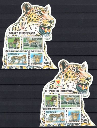 Botswana MiNr. Block 52 und 52I Leopard 2017, 2 Blöcke postfrisch Tiere