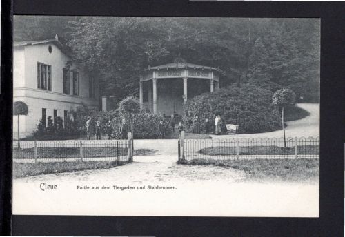 AK Cleve (Kleve) NRW 1907 Stahlbrunnen im Tiergarten