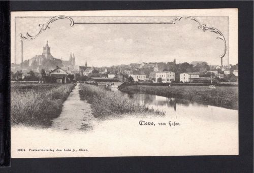 AK Cleve (Kleve) NRW um 1900 Stadtansicht vom Hafen aus
