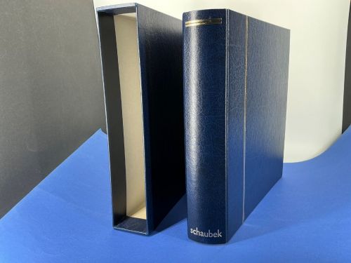 Schaubek "Diplomat" Ringbinder inkl. Kassette Blau neuwertig