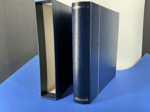 Schaubek "Diplomat" Ringbinder inkl. Kassette Blau neuwertig