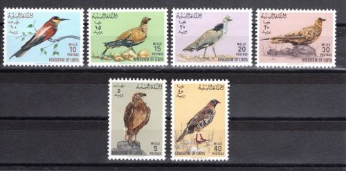 Libyen MiNr. 178-183 Heimische Vögel 1965, Satz postfrisch Tiere
