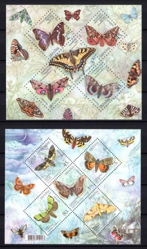 Ukraine MiNr. Block 45+50 Schmetterlinge und Nachtfalter postfrisch Tiere