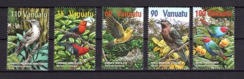 Vanuatu MiNr. 1129-1133 Heimische Vögel 2001, Satz postfrisch Tiere