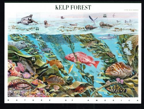 USA MiNr. Folienblatt 2009: Flora und Fauna Kelp Forest postfrisch Tiere