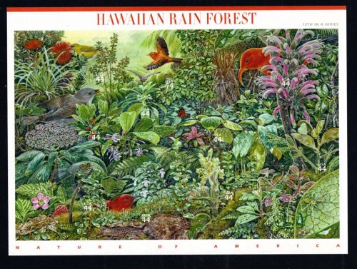 USA MiNr. Folienblatt 2000: Hawaiianischer Regenwald postfrisch Tiere