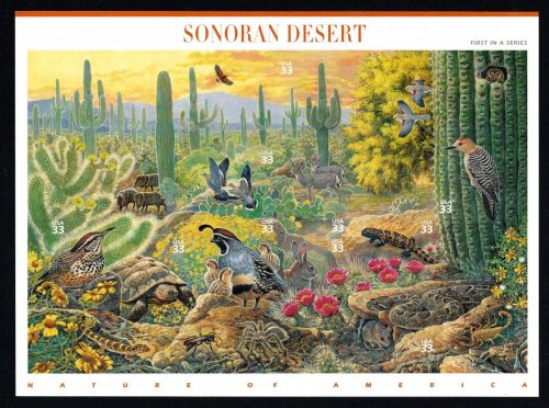 USA MiNr. Folienblatt 1999: Sonora-Wüste Amerikas postfrisch Tiere